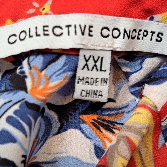 Collective Concepts Floral Blouse With Keyholes Size XXL - Picture 6 of 6